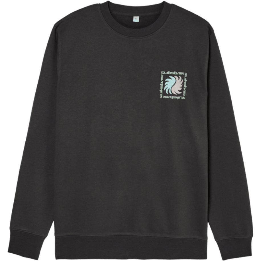2026 Quiksilver Mens Vibes Crew Sweatshirt EQYFT05235 - Tarmac